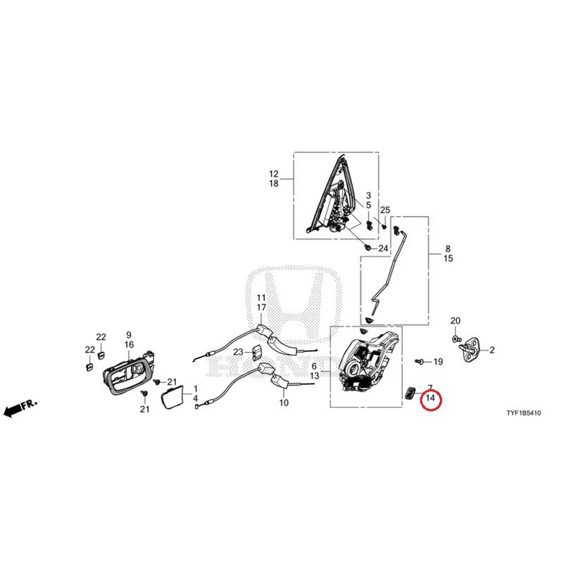 [NEW] JDM HONDA Honda e ZC7 2023 Rear Door Locks/Outer Handles GENUINE OEM - Image 15