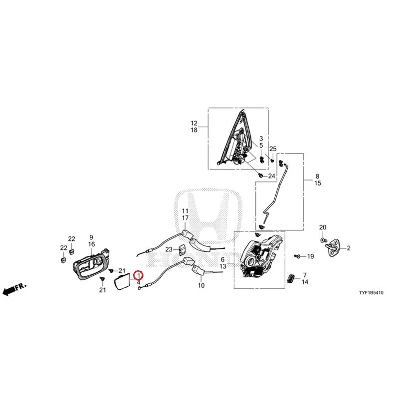 [NEW] JDM HONDA Honda e ZC7 2023 Rear Door Locks/Outer Handles GENUINE OEM - Image 2