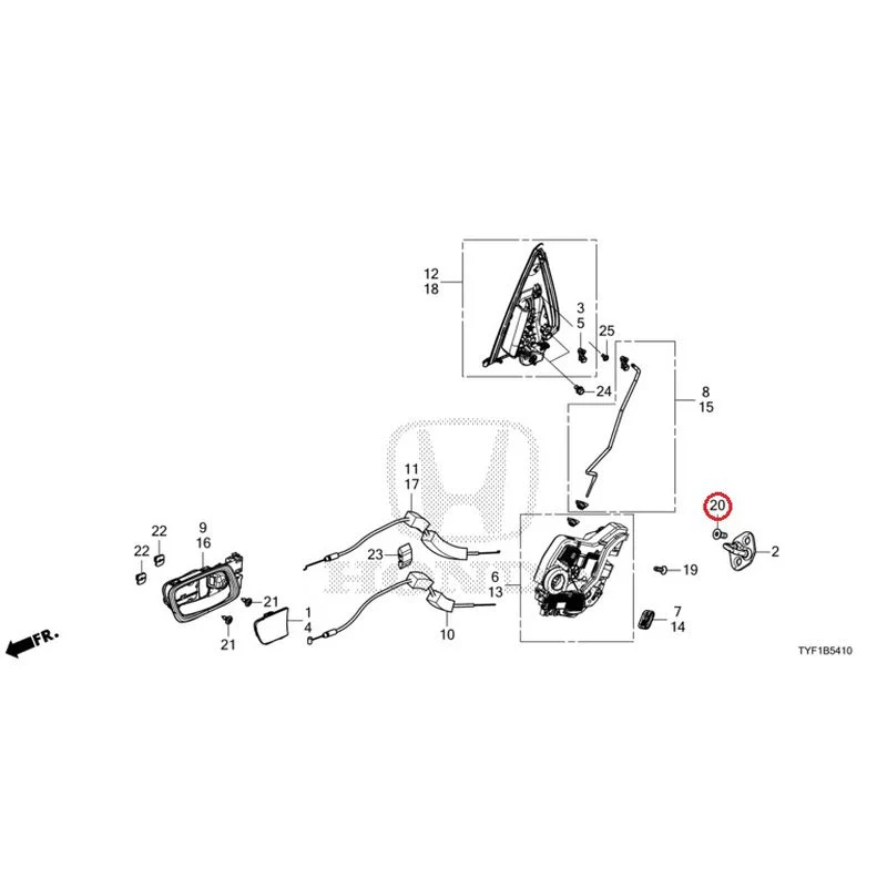 [NEW] JDM HONDA Honda e ZC7 2023 Rear Door Locks/Outer Handles GENUINE OEM - Image 21