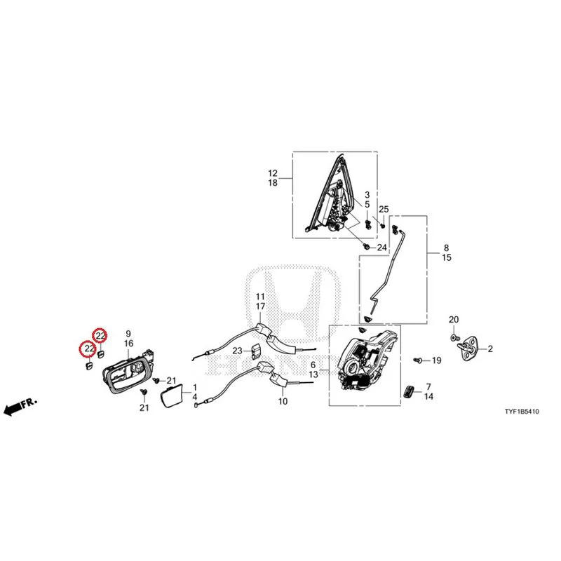 [NEW] JDM HONDA Honda e ZC7 2023 Rear Door Locks/Outer Handles GENUINE OEM - Image 23