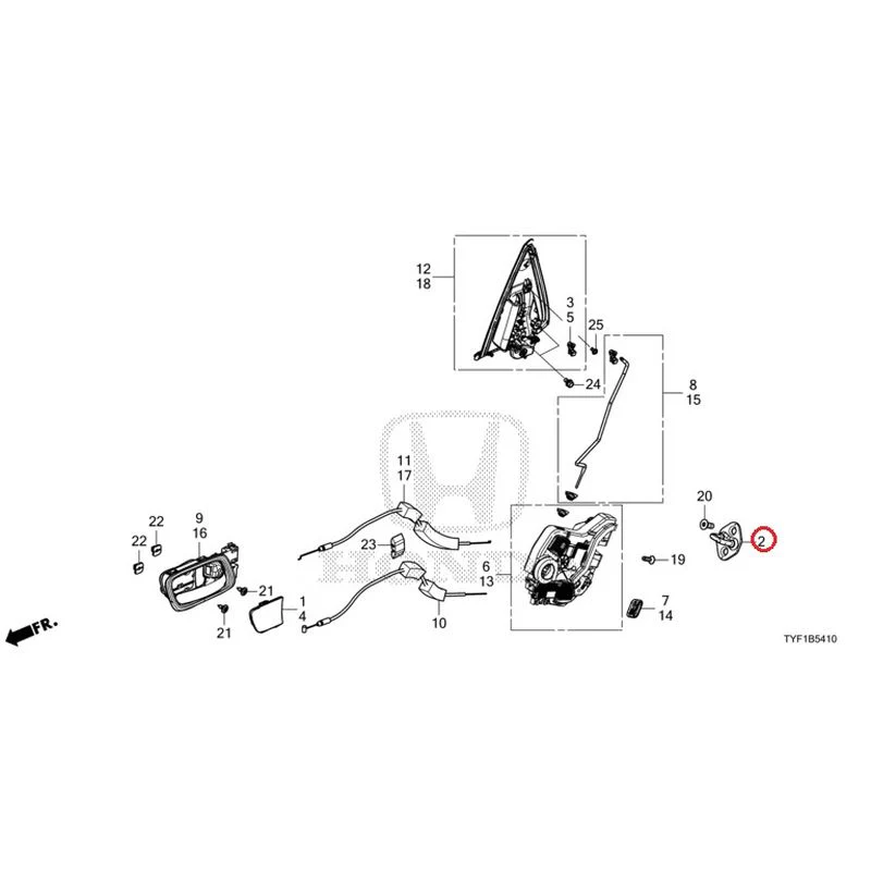 [NEW] JDM HONDA Honda e ZC7 2023 Rear Door Locks/Outer Handles GENUINE OEM - Image 3