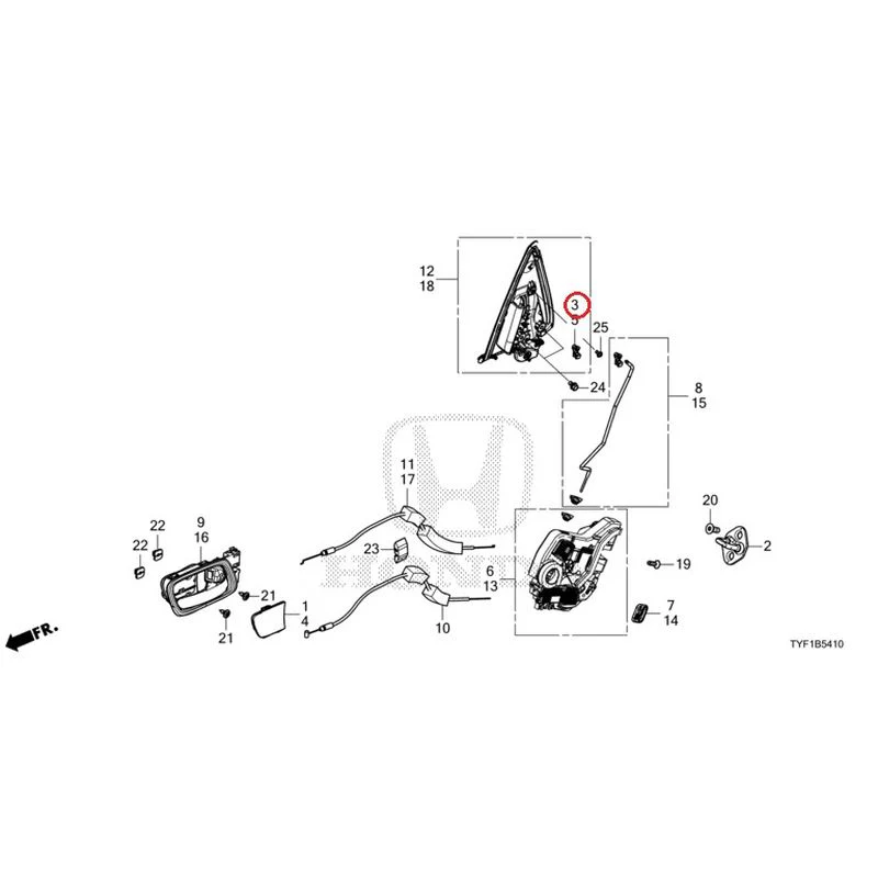 [NEW] JDM HONDA Honda e ZC7 2023 Rear Door Locks/Outer Handles GENUINE OEM - Image 4