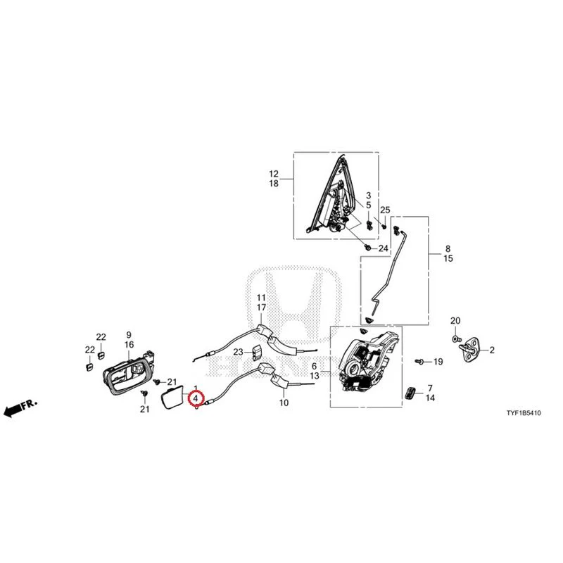 [NEW] JDM HONDA Honda e ZC7 2023 Rear Door Locks/Outer Handles GENUINE OEM - Image 5