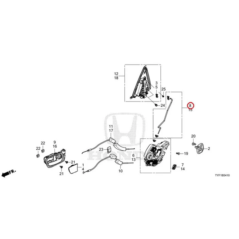 [NEW] JDM HONDA Honda e ZC7 2023 Rear Door Locks/Outer Handles GENUINE OEM - Image 9