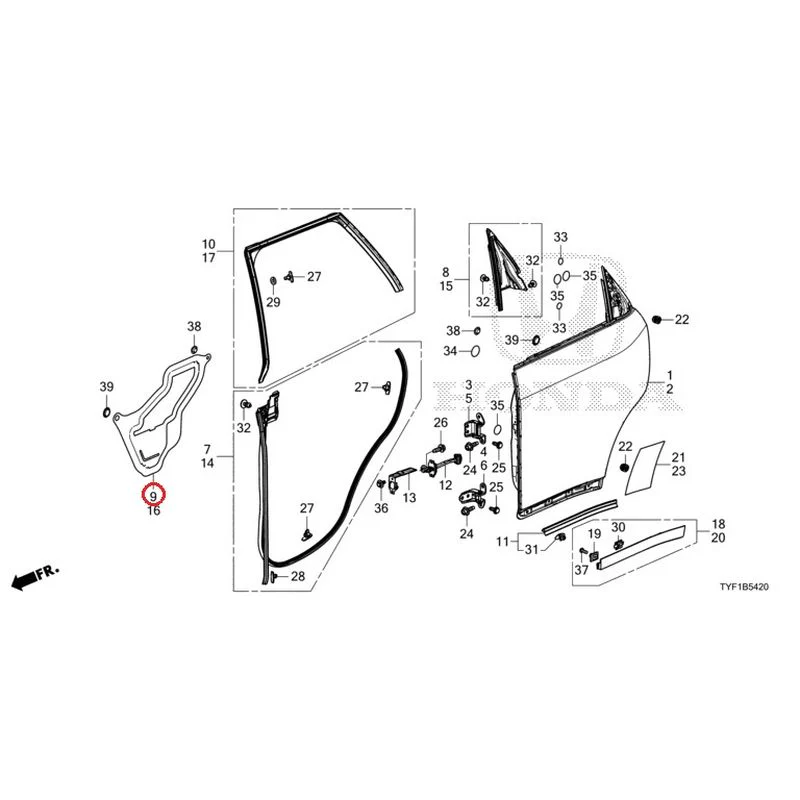 [NEW] JDM HONDA Honda e ZC7 2023 Rear Door Panel GENUINE OEM - Image 10