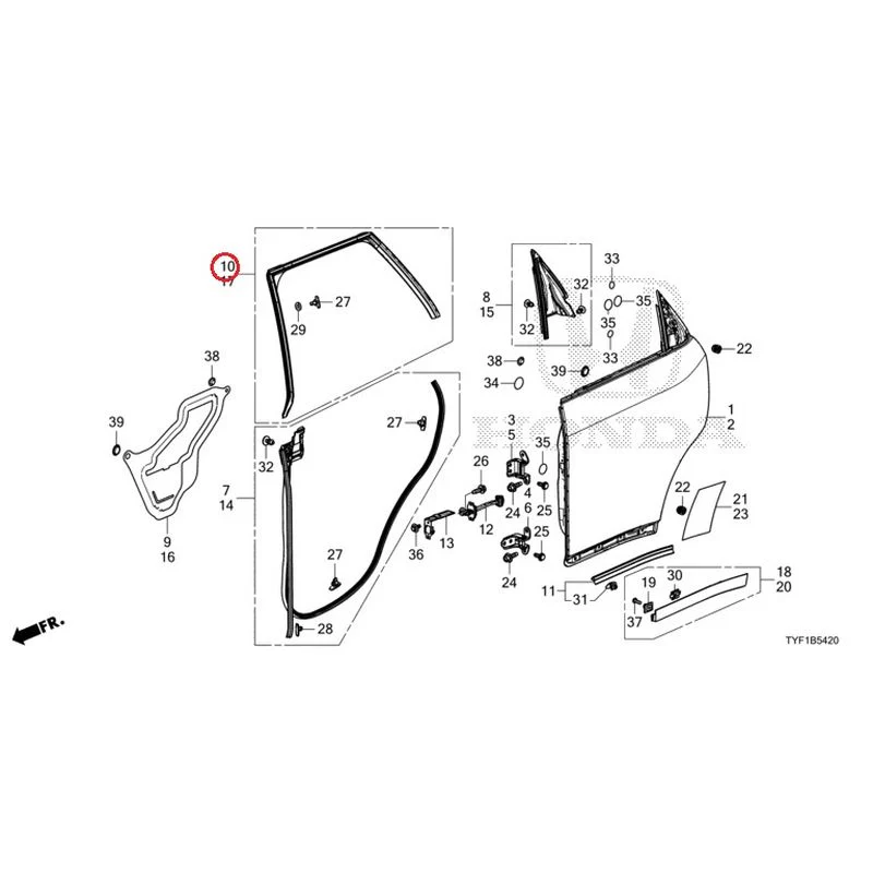 [NEW] JDM HONDA Honda e ZC7 2023 Rear Door Panel GENUINE OEM - Image 11