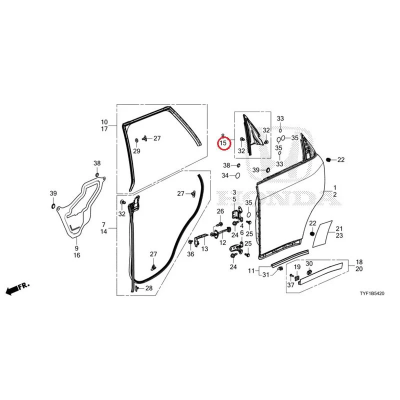 [NEW] JDM HONDA Honda e ZC7 2023 Rear Door Panel GENUINE OEM - Image 16