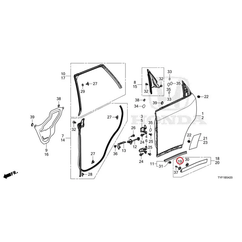 [NEW] JDM HONDA Honda e ZC7 2023 Rear Door Panel GENUINE OEM - Image 20