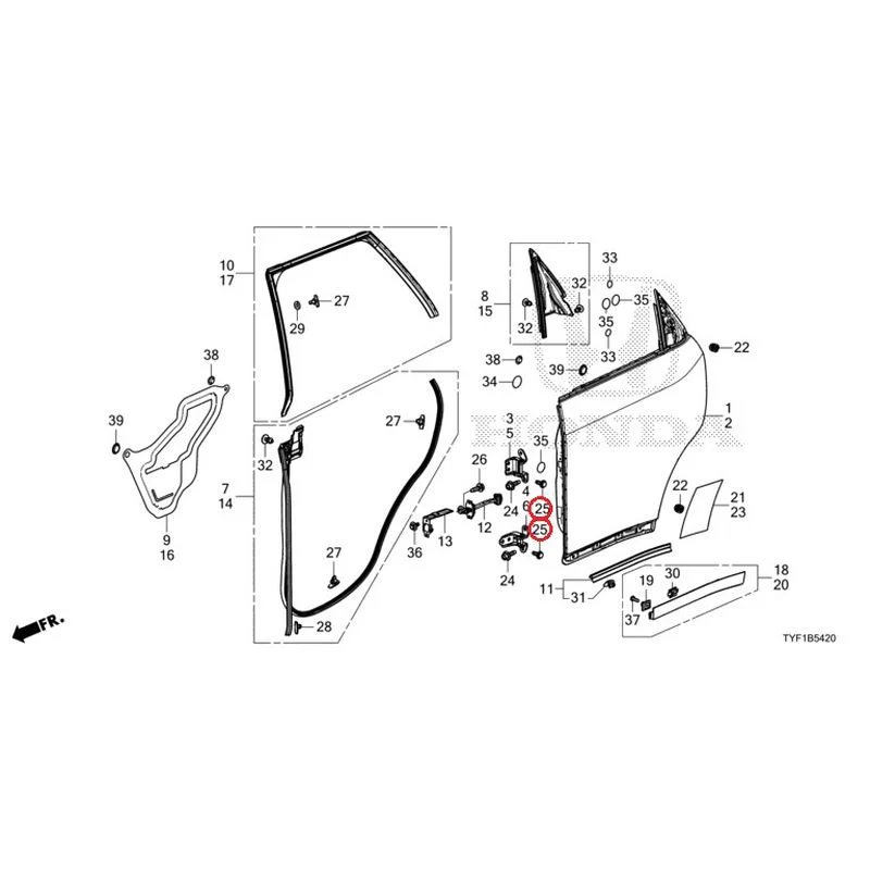 [NEW] JDM HONDA Honda e ZC7 2023 Rear Door Panel GENUINE OEM - Image 27