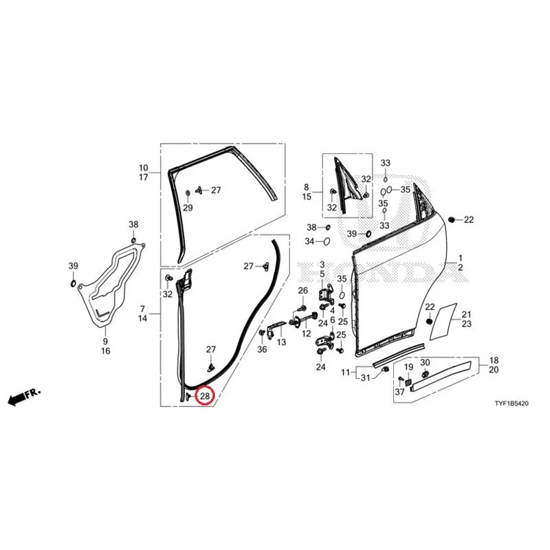 [NEW] JDM HONDA Honda e ZC7 2023 Rear Door Panel GENUINE OEM - Image 30