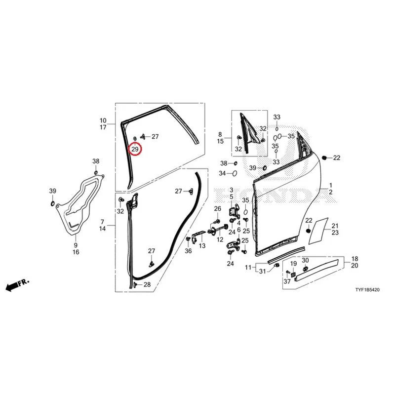 [NEW] JDM HONDA Honda e ZC7 2023 Rear Door Panel GENUINE OEM - Image 31