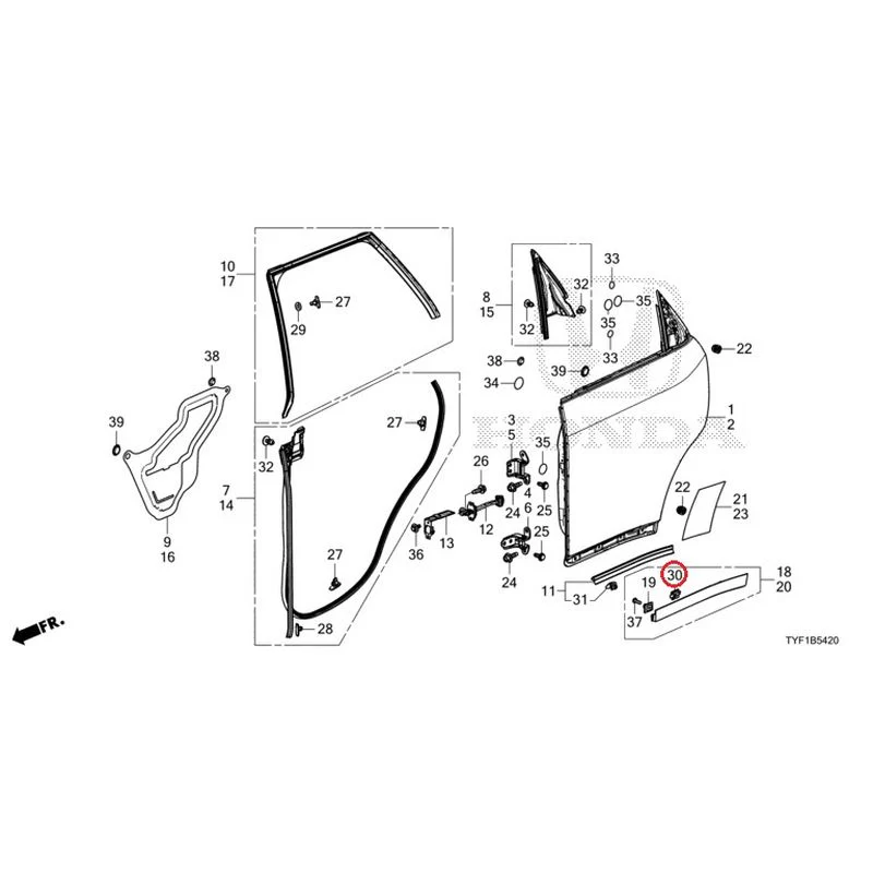 [NEW] JDM HONDA Honda e ZC7 2023 Rear Door Panel GENUINE OEM - Image 32