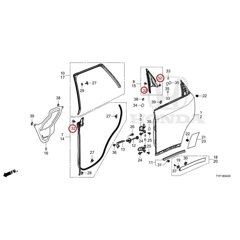[NEW] JDM HONDA Honda e ZC7 2023 Rear Door Panel GENUINE OEM - Image 34