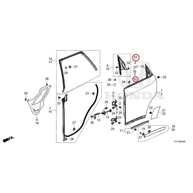 [NEW] JDM HONDA Honda e ZC7 2023 Rear Door Panel GENUINE OEM - Image 35