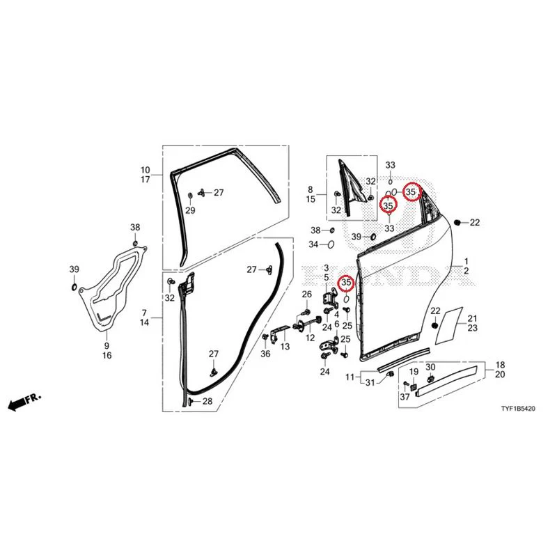 [NEW] JDM HONDA Honda e ZC7 2023 Rear Door Panel GENUINE OEM - Image 37