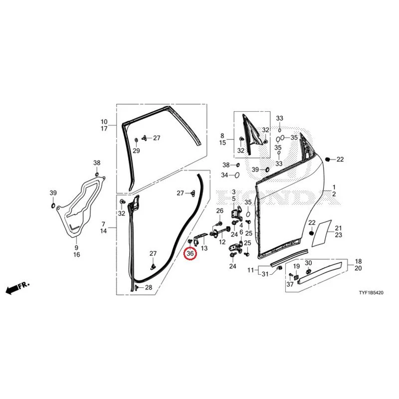 [NEW] JDM HONDA Honda e ZC7 2023 Rear Door Panel GENUINE OEM - Image 38