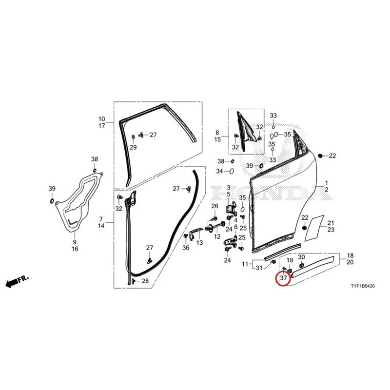 [NEW] JDM HONDA Honda e ZC7 2023 Rear Door Panel GENUINE OEM - Image 39