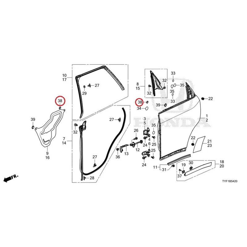 [NEW] JDM HONDA Honda e ZC7 2023 Rear Door Panel GENUINE OEM - Image 40