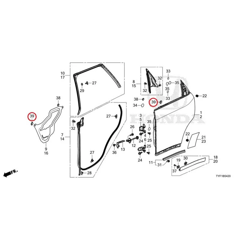 [NEW] JDM HONDA Honda e ZC7 2023 Rear Door Panel GENUINE OEM - Image 41