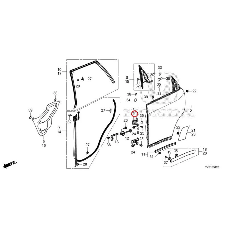 [NEW] JDM HONDA Honda e ZC7 2023 Rear Door Panel GENUINE OEM - Image 6