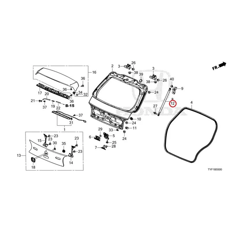 [NEW] JDM HONDA Honda e ZC7 2023 Tailgate GENUINE OEM - Image 13