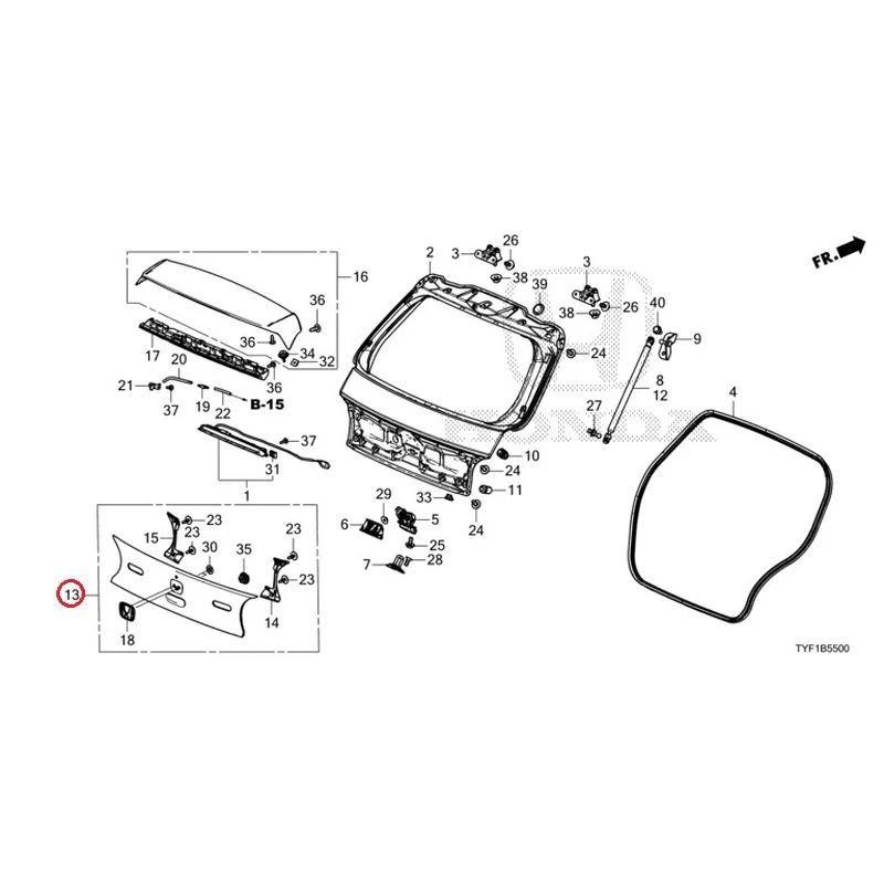 [NEW] JDM HONDA Honda e ZC7 2023 Tailgate GENUINE OEM - Image 14