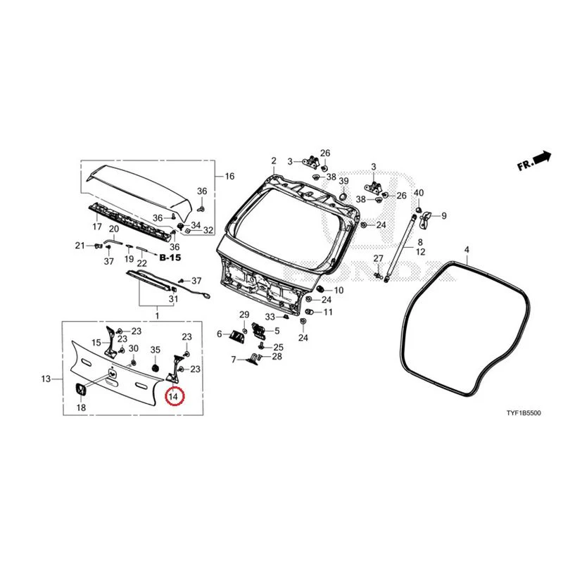 [NEW] JDM HONDA Honda e ZC7 2023 Tailgate GENUINE OEM - Image 15