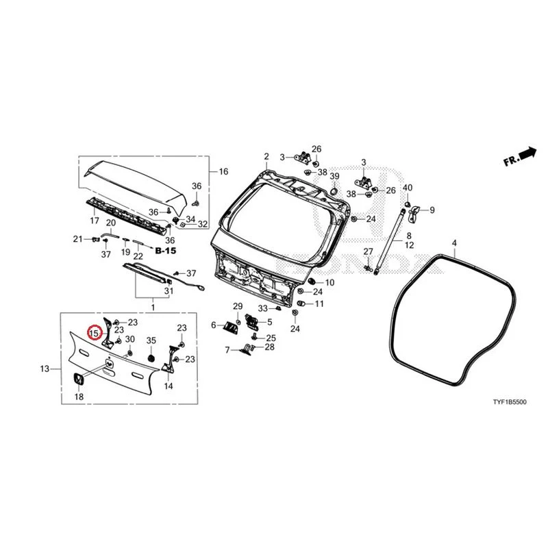 [NEW] JDM HONDA Honda e ZC7 2023 Tailgate GENUINE OEM - Image 16