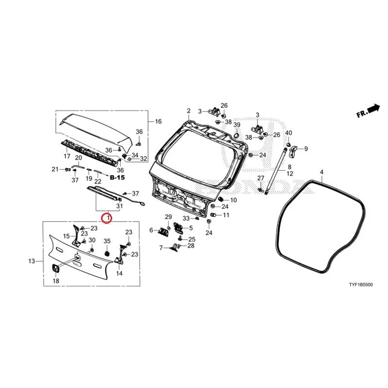 [NEW] JDM HONDA Honda e ZC7 2023 Tailgate GENUINE OEM - Image 2