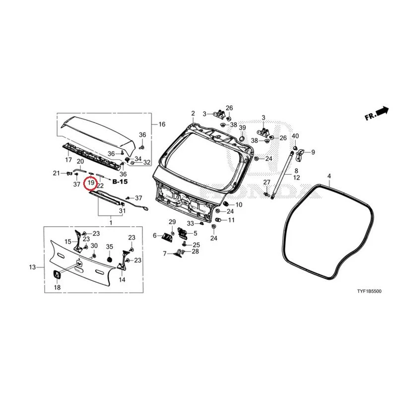[NEW] JDM HONDA Honda e ZC7 2023 Tailgate GENUINE OEM - Image 20