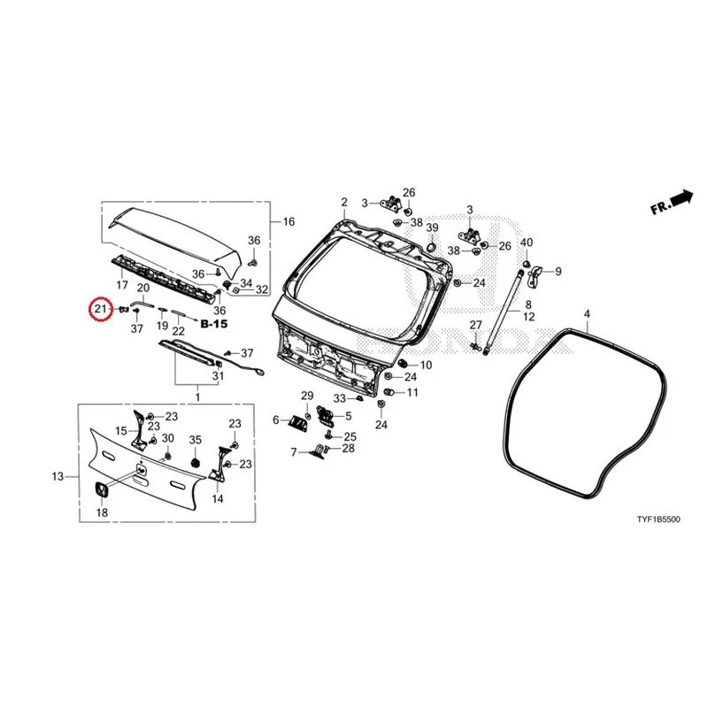 [NEW] JDM HONDA Honda e ZC7 2023 Tailgate GENUINE OEM - Image 22