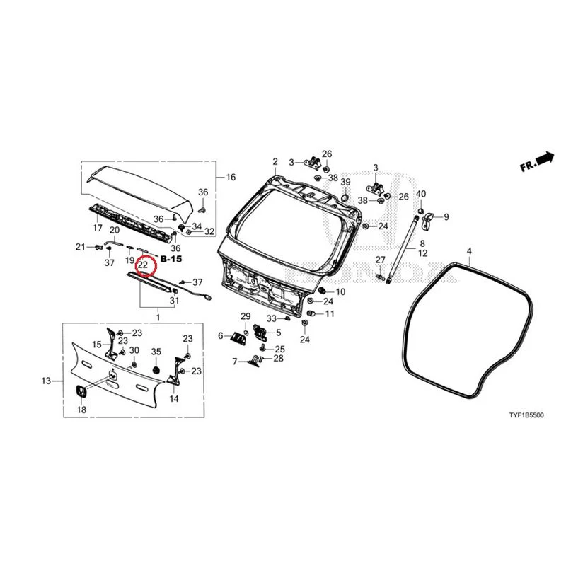 [NEW] JDM HONDA Honda e ZC7 2023 Tailgate GENUINE OEM - Image 23