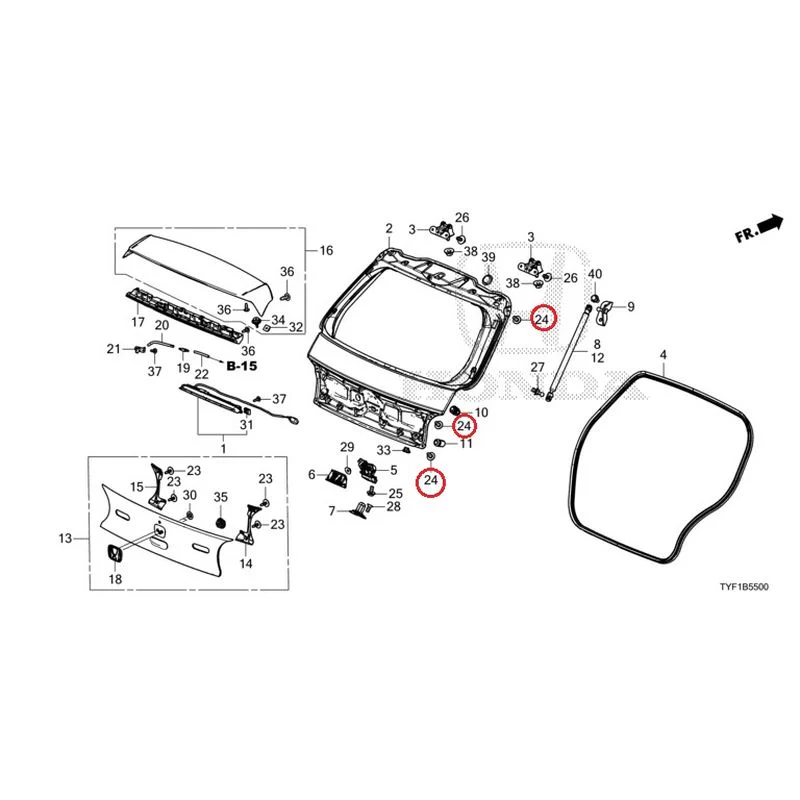 [NEW] JDM HONDA Honda e ZC7 2023 Tailgate GENUINE OEM - Image 25