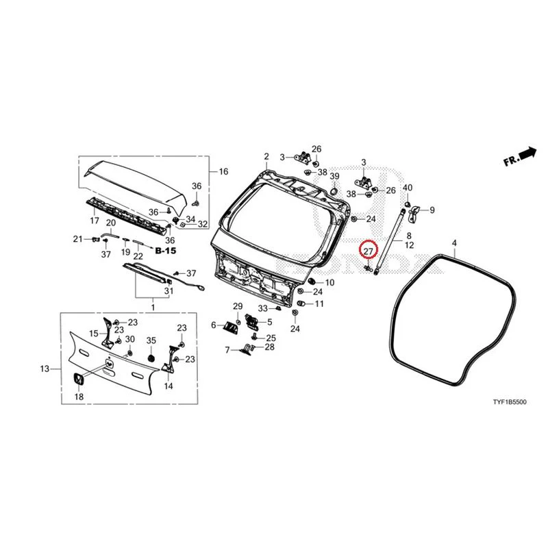 [NEW] JDM HONDA Honda e ZC7 2023 Tailgate GENUINE OEM - Image 28