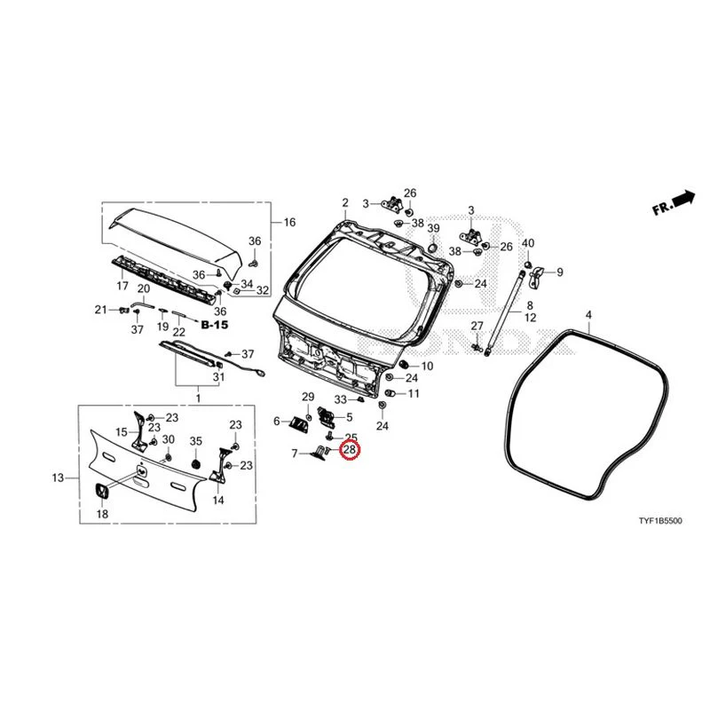 [NEW] JDM HONDA Honda e ZC7 2023 Tailgate GENUINE OEM - Image 29