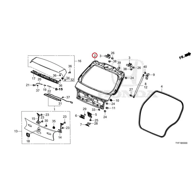 [NEW] JDM HONDA Honda e ZC7 2023 Tailgate GENUINE OEM - Image 3