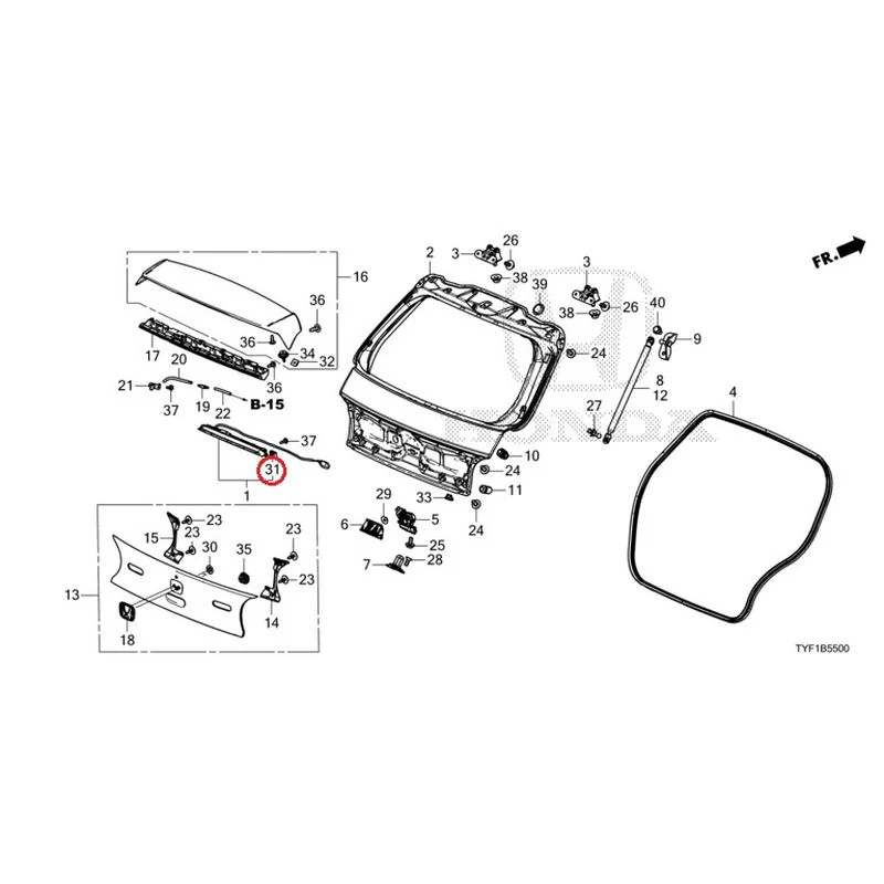 [NEW] JDM HONDA Honda e ZC7 2023 Tailgate GENUINE OEM - Image 32