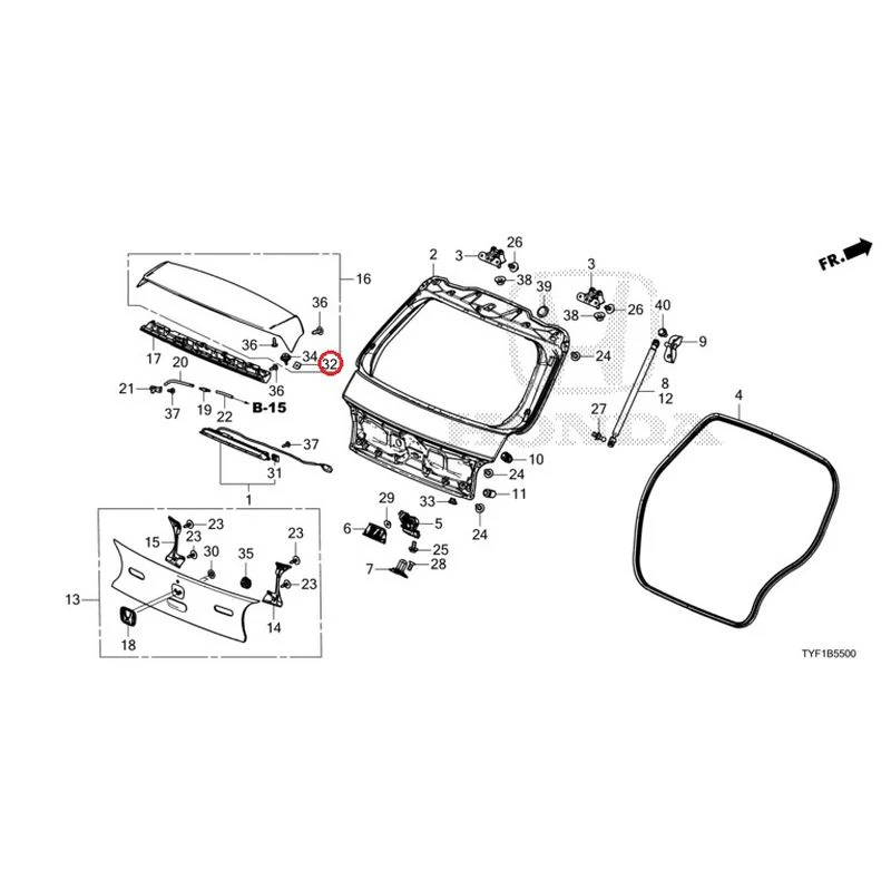 [NEW] JDM HONDA Honda e ZC7 2023 Tailgate GENUINE OEM - Image 33