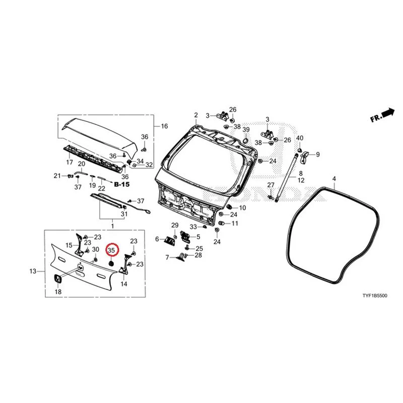 [NEW] JDM HONDA Honda e ZC7 2023 Tailgate GENUINE OEM - Image 36