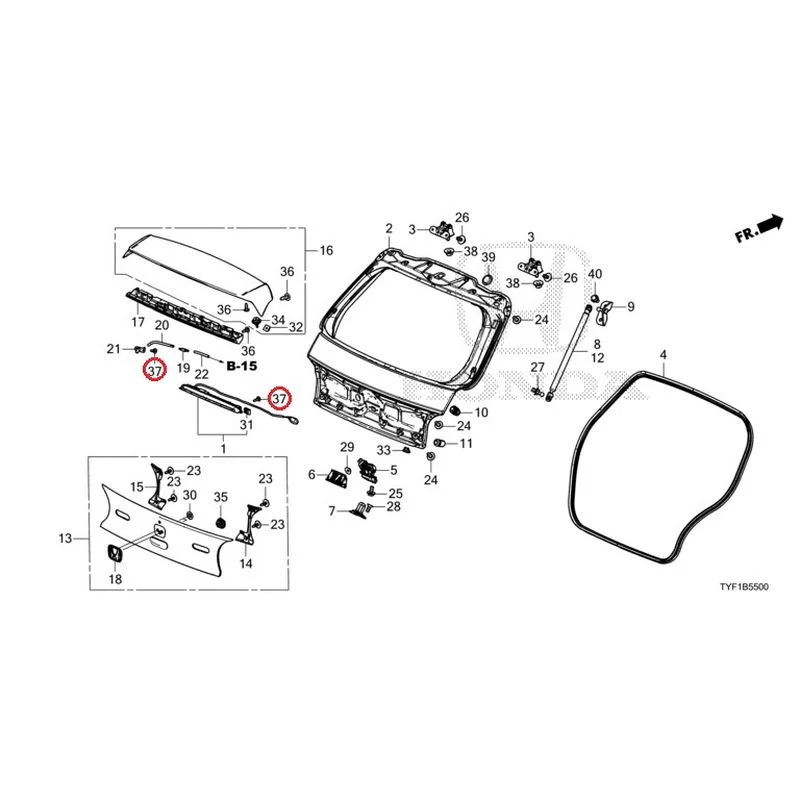 [NEW] JDM HONDA Honda e ZC7 2023 Tailgate GENUINE OEM - Image 38
