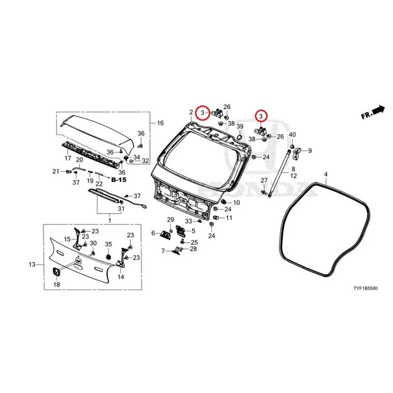 [NEW] JDM HONDA Honda e ZC7 2023 Tailgate GENUINE OEM - Image 4