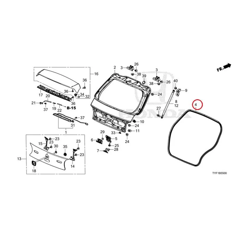[NEW] JDM HONDA Honda e ZC7 2023 Tailgate GENUINE OEM - Image 5