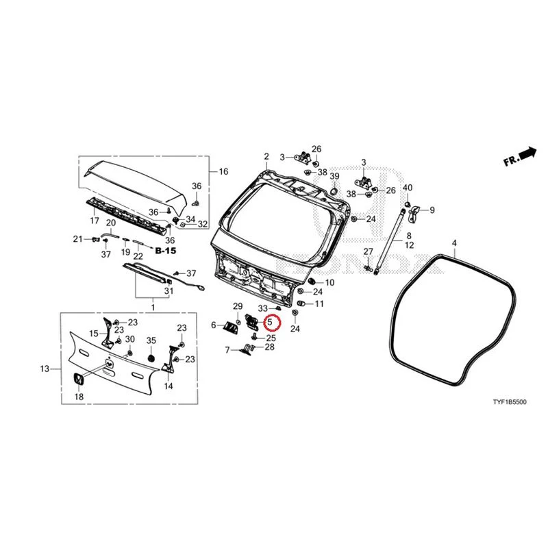 [NEW] JDM HONDA Honda e ZC7 2023 Tailgate GENUINE OEM - Image 6