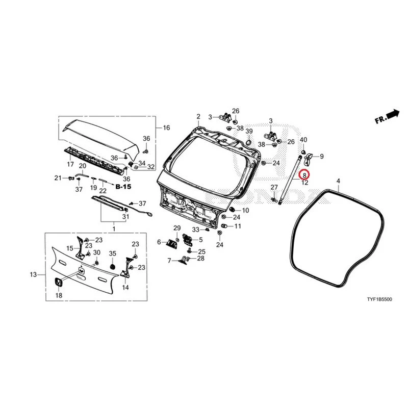 [NEW] JDM HONDA Honda e ZC7 2023 Tailgate GENUINE OEM - Image 9