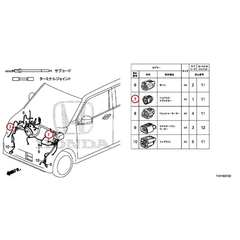 [NEW] JDM HONDA N-WGN CUSTOM JH3 2023 Electrical Connector (Front)(3) GENUINE OEM - Image 8