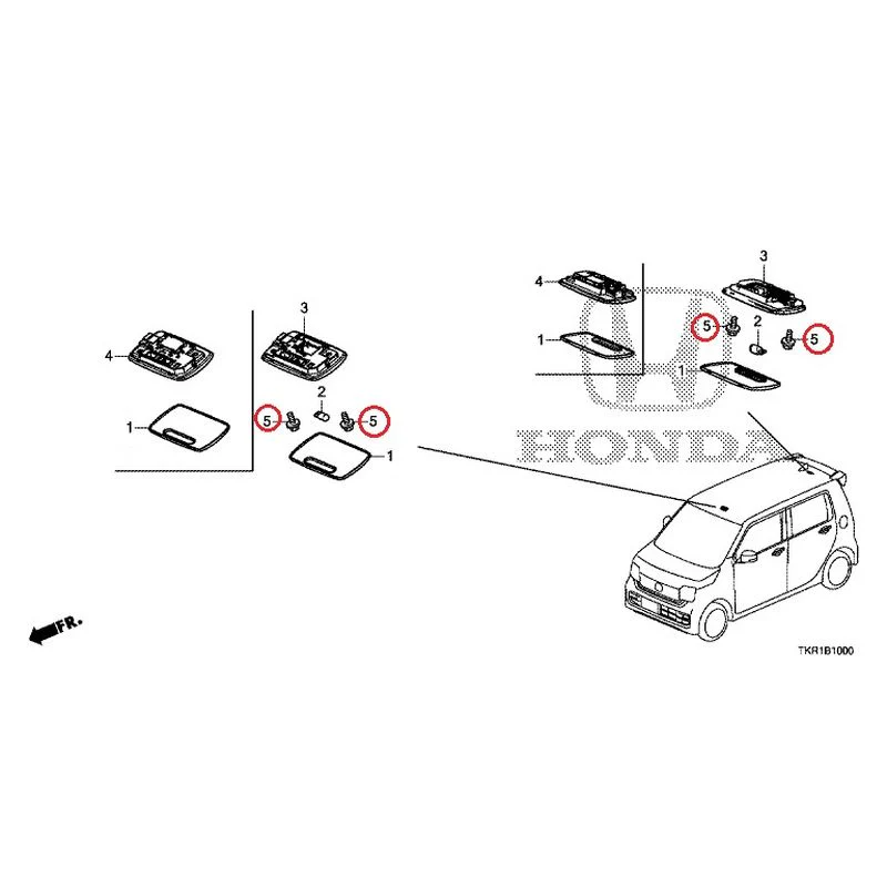 [NEW] JDM HONDA N-WGN CUSTOM JH3 2023 Interior Lights GENUINE OEM - Image 5