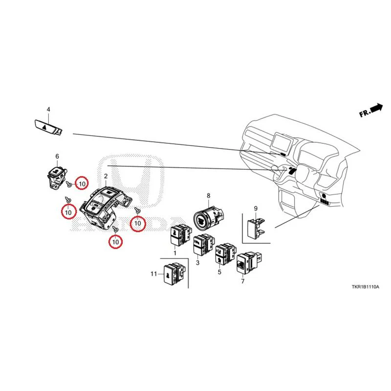 [NEW] JDM HONDA N-WGN CUSTOM JH3 2023 Switches GENUINE OEM - Image 10