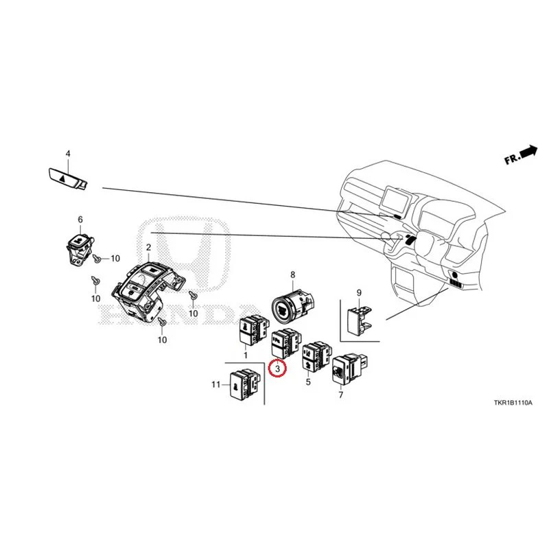 [NEW] JDM HONDA N-WGN CUSTOM JH3 2023 Switches GENUINE OEM - Image 4