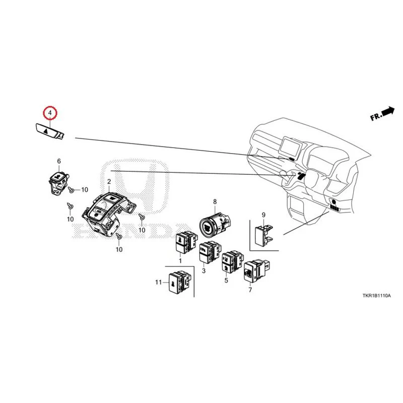 [NEW] JDM HONDA N-WGN CUSTOM JH3 2023 Switches GENUINE OEM - Image 5