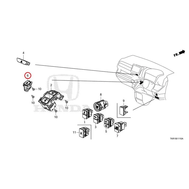 [NEW] JDM HONDA N-WGN CUSTOM JH3 2023 Switches GENUINE OEM - Image 7